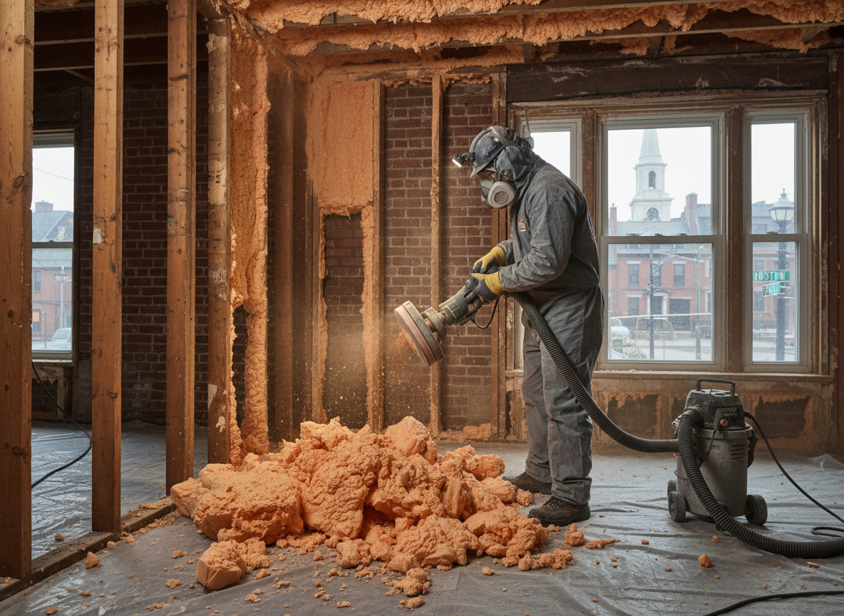 Closed Cell Spray Foam Removal in Boston, Lincolnshire