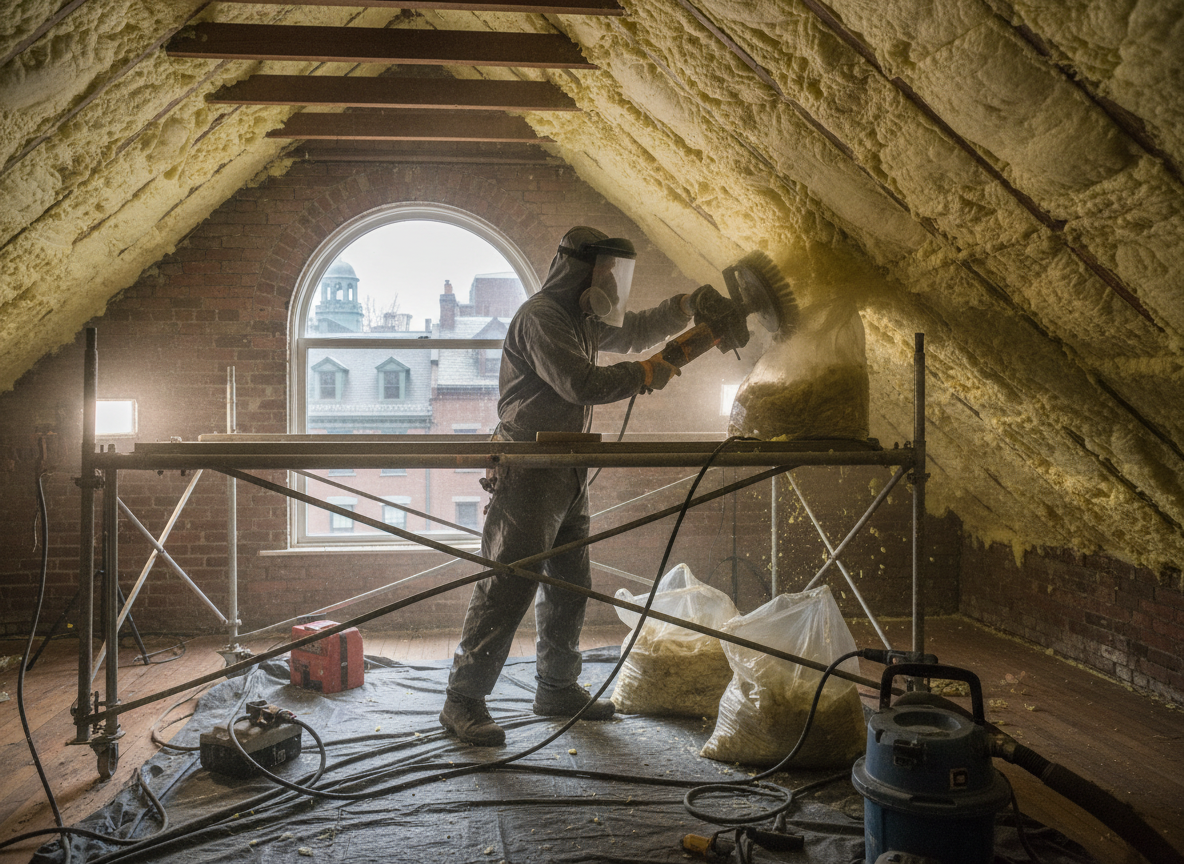Loft Spray Foam Removal in Boston, Lincolnshire